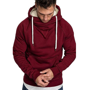 Premium hommes à capuche décontracté hiver porter pull régulier ajusté 100% coton à capuche - Product Image 4