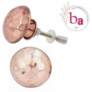 Perilla Y tirador de puerta martillado de cobre hecho a mano para armarios de cocina, tocadores, dormitorios, almacenes al aire libre, villas - Product Image 2