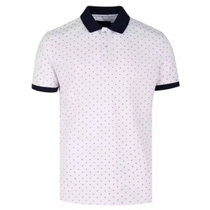 เสื้อโปโลแขนสั้นผ้าคอตตอนระบายอากาศ100เปอร์เซนต์ปักโลโก้ - Product Image 1