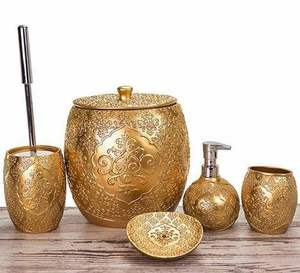 Ensemble de salle de bain en laiton, finition moderne, accessoires offrant un look élégant avec le charme traditionnel du laiton - Product Image 6