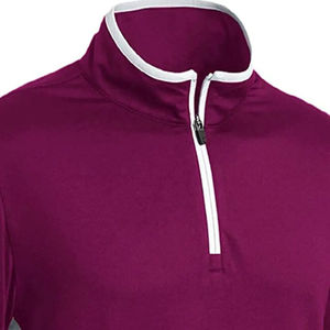 Sweat-shirts à demi-zip confortables et extensibles 100 % coton, respirants, en polaire unie pour l'hiver, grandes tailles, hauts de sport – Fabriqués au Pakistan - Product Image 3