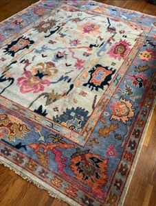 พรมขนสัตว์อูชักแบบตุรกีขนาด 8x10 ฟุต ปรับแต่งได้ สวยงาม สีสันสดใส ถักด้วยมือ ขนาด 9x12 ฟุต และชุดพรม - Product Image 2