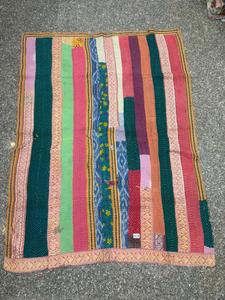 100% algodón hecho a mano Reversible Kantha cosido a mano sostenible Kantha tradicional Vintage hecho a mano Boho Chic Kantha - Product Image 4