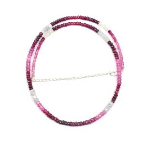 Classic Trendy <b>Ruby</b> Shaded Gemstone Beads <b>Necklace</b> Gold Plated Brass Strand with Religious Car Pattern for Weddings Parties - Product Image 4