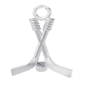 Sterling Silver Hockey <b>Charm</b> Sterling Silver <b>Charms</b> For <b>Bracelets</b> Necklaces Wholesale Sterling Silver Supplies - Product Image 1