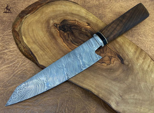 Couteau de chef de cuisine en acier damassé fait à la main beau cadeau durable - Product Image 2