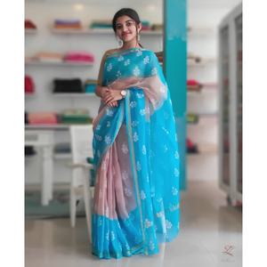 Mots Vente de vêtements indiens et pakistanais léger Kota Doriya Saree en soie pour le confort et le style Saree à vendre - Product Image 2