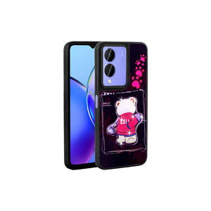 เคสซิลิโคนเน็ตซี่ พรีเมียมสำหรับวีโว่ Y17S เคสซิลิโคนเรืองแสงลายนูนรูปทรงโดดเด่นสีชมพู-7 พลัส 14 พลัส ฟรอสติ้ง - Product Image 2