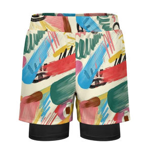 Pantalones cortos deportivos transpirables de secado rápido para hombre, pantalones cortos de talla grande OEM personalizados al por mayor de nailon y poliéster para gimnasio y entrenamiento - Product Image 4