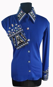 Chemise de spectacle de plaisir western rétro personnalisée chemise de rail de reine de rodéo pour les vêtements d'équitation des femmes - Product Image 3