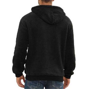 OEM Custom Log Sherpa Fleece Hoodies Customized Sherpa Fleece <b>Hoodie</b> Sweatshirts Heavyweight Thick <b>Fur</b> Pullover Thermal Hoodies - Product Image 2
