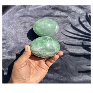 Nouvelle sphère de fluorite verte, boule de cristal sculptée, agate de Mirani, pierre précieuse, thème féerique, décoration de la maison et cadeau - Product Image 2