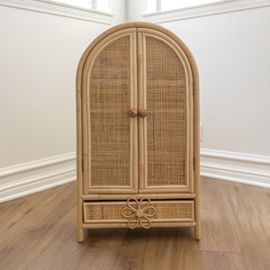 Magnifique armoire en rotin pour vêtements d'enfants, meubles de chambre d'enfant, commode, placard pour enfants - Product Image 1