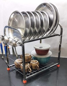 Multipurpose <b>Kitchen</b> Plate Dish <b>Corner</b> <b>Shelf</b> Rack Stand at Affordable Cheap Wholesale Price Elegant for Home <b>Kitchen</b> Plate Stand - Product Image 5