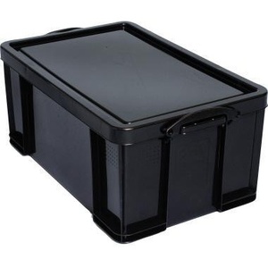 กล่องเก็บของพลาสติกโพลีโพรพิลีนสีดำขนาด 71x31x44 ซม. สำหรับแฟ้ม DIN A4 ความจุ 64 ลิตร กล่องอเนกประสงค์ที่ใช้งานได้จริง - Product Image 1