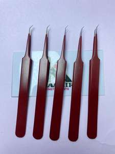 Pinzas Profesionales para Pestañas Kaamir Instruments, Acero Inoxidable Suave, Fácil de Manejar, Ligeras, 10 mm de Longitud - Product Image 6