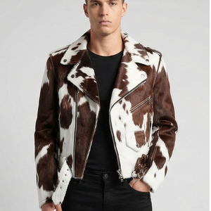 Auténticos Pantalones de Piel con Pelo para Hombre, Elegantes, de Piel de Vaca Auténtica, para Otoño e Invierno, Impermeables y Resistentes al Viento - Product Image 3