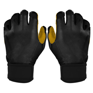 Gants de frappe de baseball en cuir véritable personnalisés de haute qualité joueurs professionnels manchette courte en gros - Product Image 6