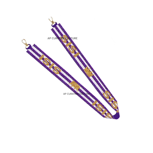 Recién llegado, monederos de diseñador para mujer, correas con cuentas, bolso cruzado, ajustable, hecho a mano, algodón, Mardi Gras - Product Image 6