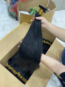 Extensiones de cabello humano 100% de trama doble de cabello Remy virgen vietnamita crudo para tejer cabello estilo de onda profunda - Product Image 5