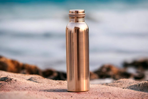 Vaso de Cobre 100% Puro Aislado de 1000 ml de Capacidad, Ecológico, Hecho a Mano, con Tapa Clásica, Estilo Ejecutivo para Uso Diario al Aire Libre - Product Image 2