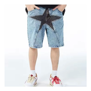 กางเกงขาสั้นผ้ายีนส์สำหรับผู้ชายที่มีคุณภาพสูงสวมใส่สบายและมีสไตล์เป็นมิตรกับสิ่งแวดล้อม - Product Image 4