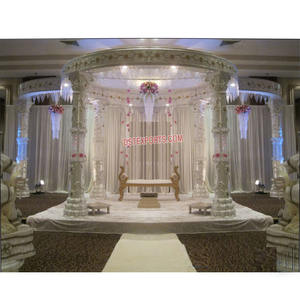 Mandap de fibra de cristal blanco elegante para boda, decoración para eventos, el mejor precio - Product Image 1