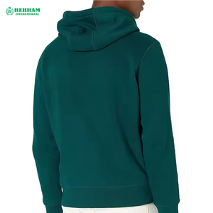 บริการ OEM เสื้อฮู้ดแขนยาวผ้าฝ้ายฟลีซ 100% แบบสวมใส่สบายๆ สำหรับผู้ชาย ออกแบบตามสั่ง - Product Image 3