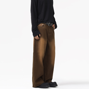 กางเกงยีนส์ขาบานสำหรับผู้ชายกางเกงผ้ายีนส์ขาบานสำหรับใส่ซักได้ทุกฤดูกาล - Product Image 2