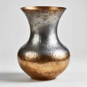 PearlNest Elegant Metal <b>Vase</b> Set Designer <b>Tall</b> Bronze Finish Iron Accent Home Decor Handcrafted Opulent Grace - Product Image 2