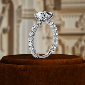 Bague de fiançailles solitaire en diamant de laboratoire de taille Asscher, certifiée IGI, 1 CT, bague de mariage en or jaune 14 carats pour cadeau d'anniversaire - Product Image 5