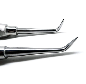 Élévateur de racine dentaire manuel en acier inoxydable Luxuriating Instruments dentaires à pointe incurvée - Product Image 5