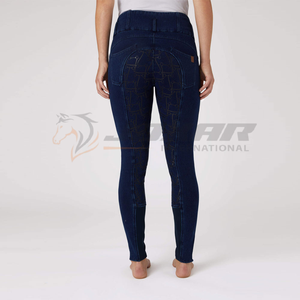 Jodhpurs équestres confortables fabriqués avec une doublure légère en tissu de contrôle de l'humidité, une ceinture flexible et des coutures durables - Product Image 5