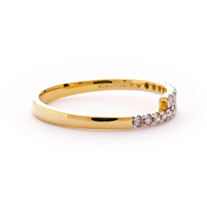 Anillo de Compromiso de Oro Personalizado con Diamantes Genuinos, Nuevo Diseño y Doble Línea - Product Image 6