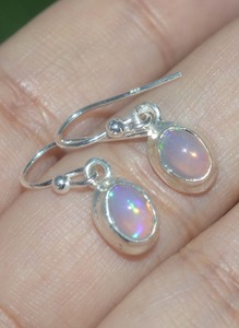 925 argent Sterling à la mode plaqué or boucles d'oreilles goutte opale pierres précieuses bijoux faits à la main femmes parfait fête cadeau femme - Product Image 5