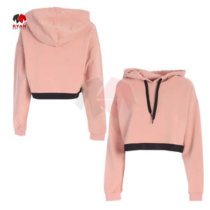 Sudadera con Capucha Corta de Alta Calidad con Cierre Frontal y Logo, Estilo Casual de Invierno con Hombros Caídos, Precio al por Mayor para Mujeres Adultas y Niños - Product Image 4