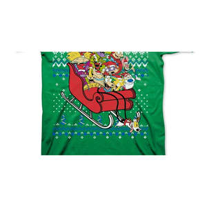 T-shirt da uomo con grafica Nickelodeon, modello boxy a maniche corte, 100% cotone jersey compresso 300gsm, colore verde, taglia L - Collezione Freeze 24-7 - Product Image 3
