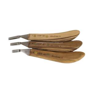 Equipo de herrador, cuchillo para pezuña de absceso, mango de madera, cuchillo para pezuña, estilo de bucle, cuchillo para recortar pezuña de caballo, herrador, caballo equino - Product Image 4