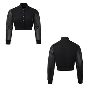 Chaquetas Varsity Cortas para Mujer Hechas con Material 100% Cuero Genuino, las Mejores Chaquetas Varsity Cortas para Mujer Resistentes al Viento al Precio Más Bajo - Product Image 6