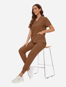 Vente en gros de blouses d'allaitement confortables style jogger en denim uniformes hospitaliers à la mode pour hommes et femmes vêtements de travail médicaux - Product Image 2