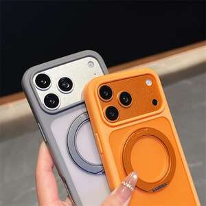 Magnetic Case for 17 <b>Pro</b> <b>Max</b> 14 Plus <b>XR</b> Electroplate Finish Stylish Mobile Phone Case Cover Card Holder Wireless Charging - Product Image 2