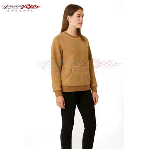 Long Sleeve Sherpa <b>Sweatshirt</b> For Women With Thick Lining And Casual Fit Women Pullover Sherpa <b>Fleece</b> <b>Sweatshirt</b> - Product Image 3