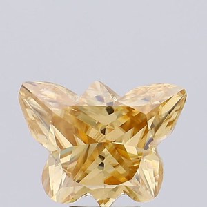 Anillo de compromiso de diamante de moissanita blanca de 9mm Colgante de corte antiguo de mariposa hermosa con color amarillo de piedras preciosas - Product Image 1