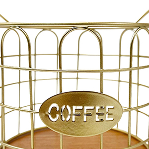 Grande capacité K tasses Nespresso café Bar comptoir stockage conteneur organisateur distributeur, bois café Capsule dosette support panier - Product Image 5