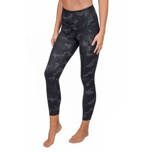 Leggings de Alta Calidad para Mujer, Conjunto de Yoga Transpirable de Punto, Spandex y Nailon, Logotipo Frontal, Cintura Elástica, Secado Rápido, Impresión por Sublimación - Product Image 5