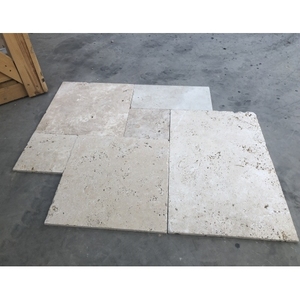 Azulejos de techo hechos de piedra travertino, mano de obra elegante, decoración del hogar - Product Image 1