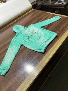 Custom Men's Acid Wash Street Wear <b>Hoodie</b> Pullover Winter French Terry Sun Faded Rhinestone Heavyweight Knitted Unisex <b>Hoodie</b> - Product Image 3