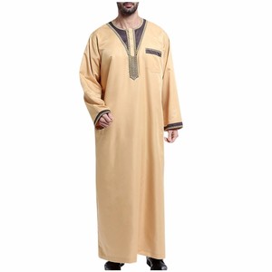 Túnica Islámica para Hombre, Estilo Árabe de Dubái y Catar, Transpirable, Tallas Grandes, Jubbah Thobes - Product Image 3