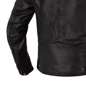 2025 qualité supérieure Style bouffant personnaliser veste en cuir col montant hommes veste en cuir Bomber Style veste en cuir - Product Image 2