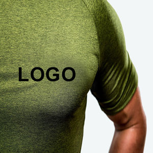 Durable 100% algodón poliéster gimnasio ajuste camiseta para hombres de gran tamaño de manga corta logotipo personalizado impresión Digital 180gsm Stock tela - Product Image 4